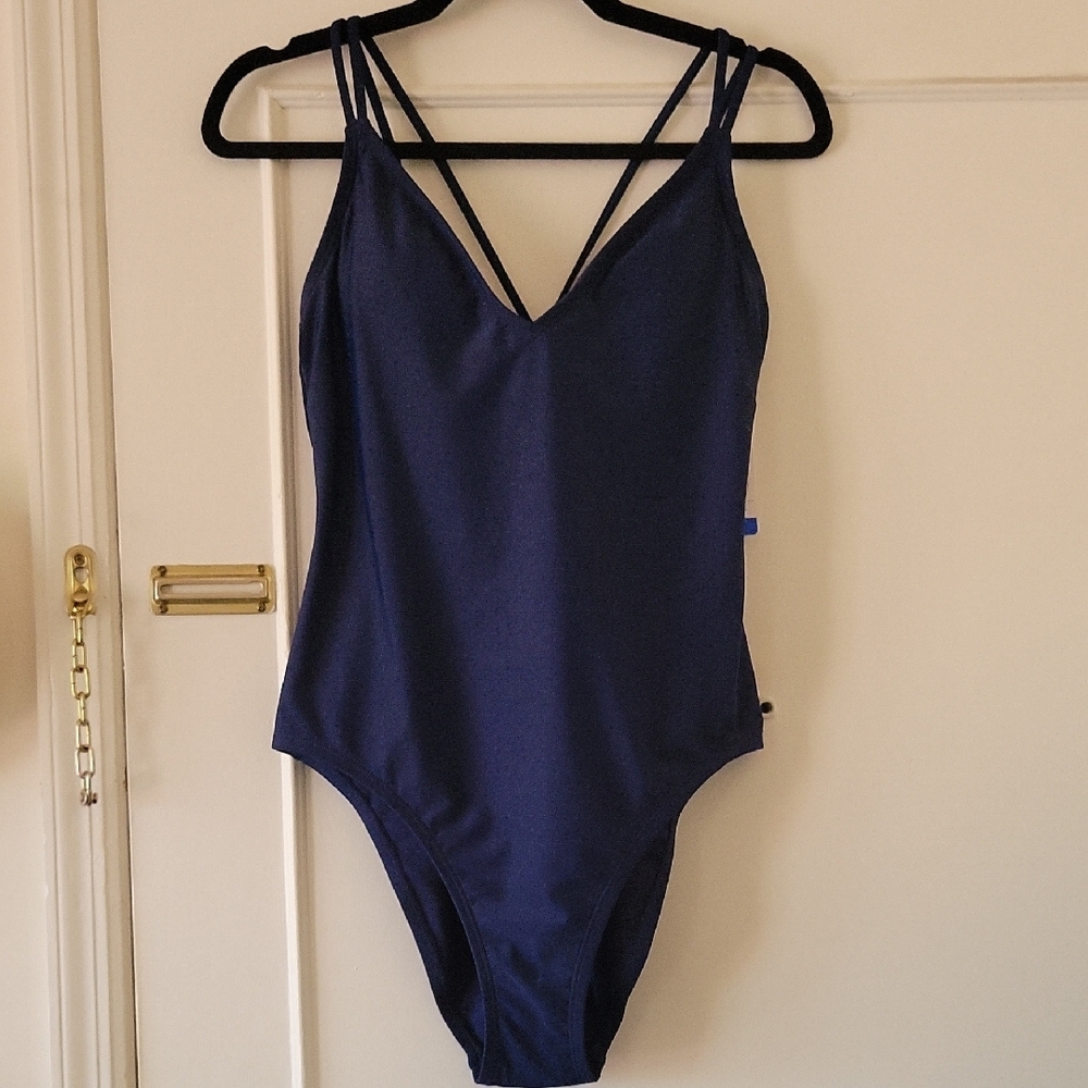 Women Navy Blue One Piece Swimsuit